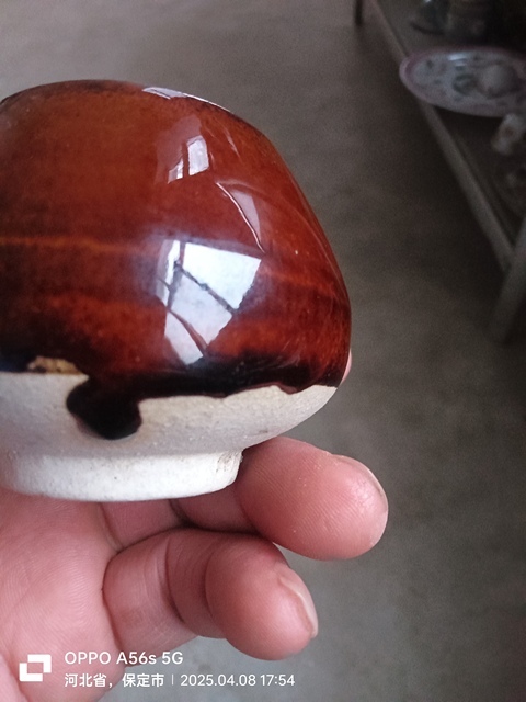 古玩陶瓷紫金釉雞心罐拍賣，當前價格188元