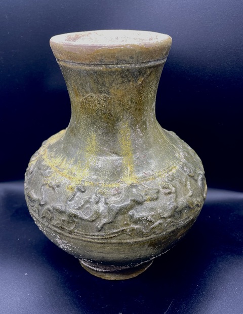 古玩陶瓷跑獸瓶真品鑒賞圖