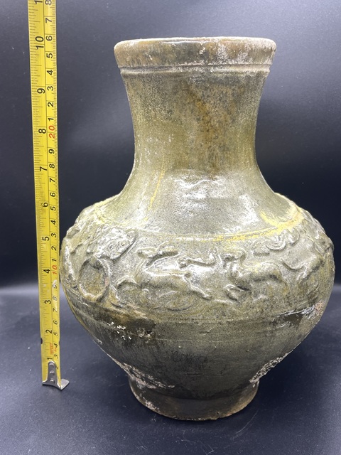 古玩陶瓷跑獸瓶真品鑒賞圖