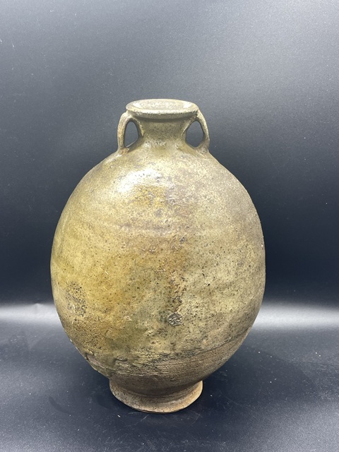 古玩陶瓷遼金·青釉雙系瓶真品鑒賞圖