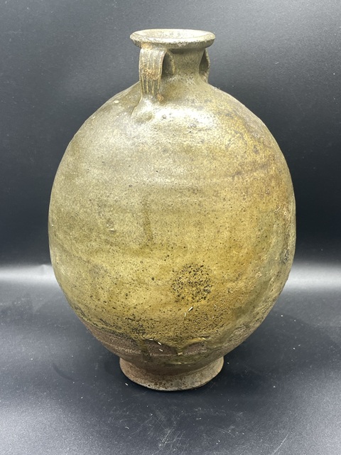 古玩陶瓷遼金·青釉雙系瓶真品鑒賞圖