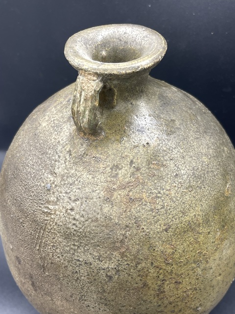 古玩陶瓷遼金·青釉雙系瓶真品鑒賞圖