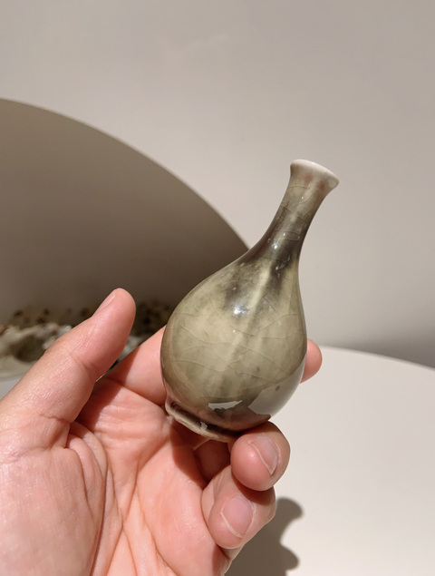 古玩陶瓷郎紅釉膽瓶(已保真)拍賣,當前價格1000元