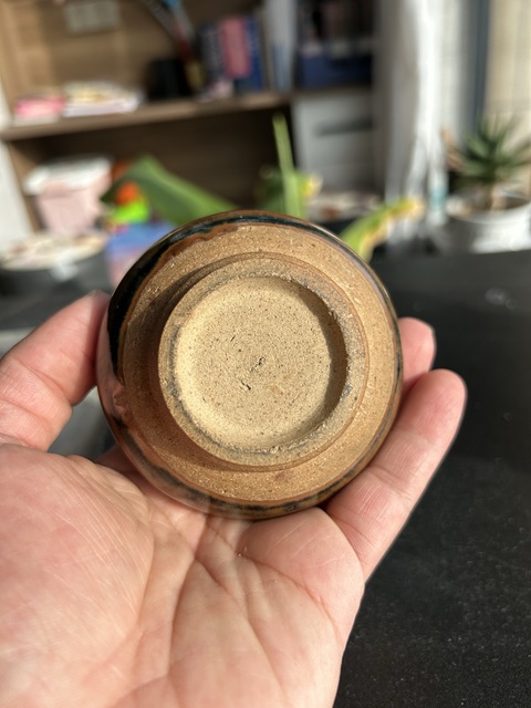古玩陶瓷耀州窯柿紅釉雞心罐真品鑒賞圖