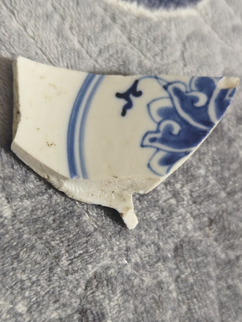 古玩陶瓷花卉紋青花標本真品鑒賞圖