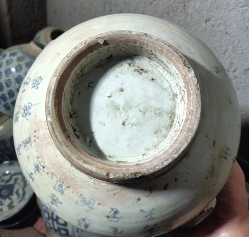 古玩陶瓷青花詩文雙耳爐真品鑒賞圖