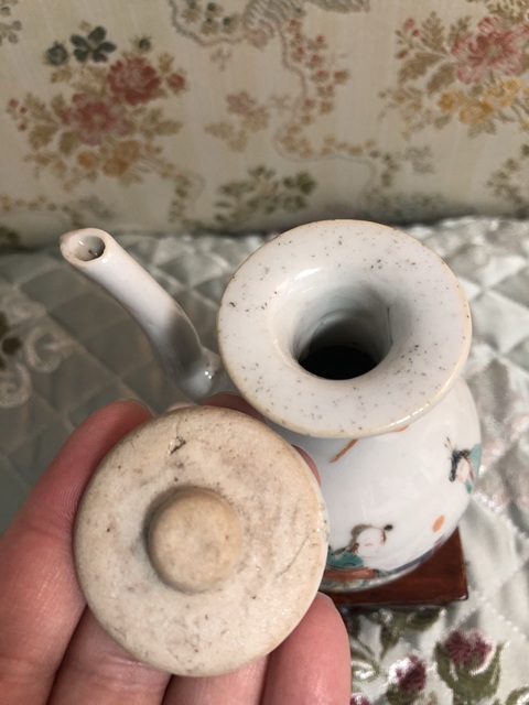 古玩陶瓷晚清·粉彩人物故事紋酒壺真品鑒賞圖
