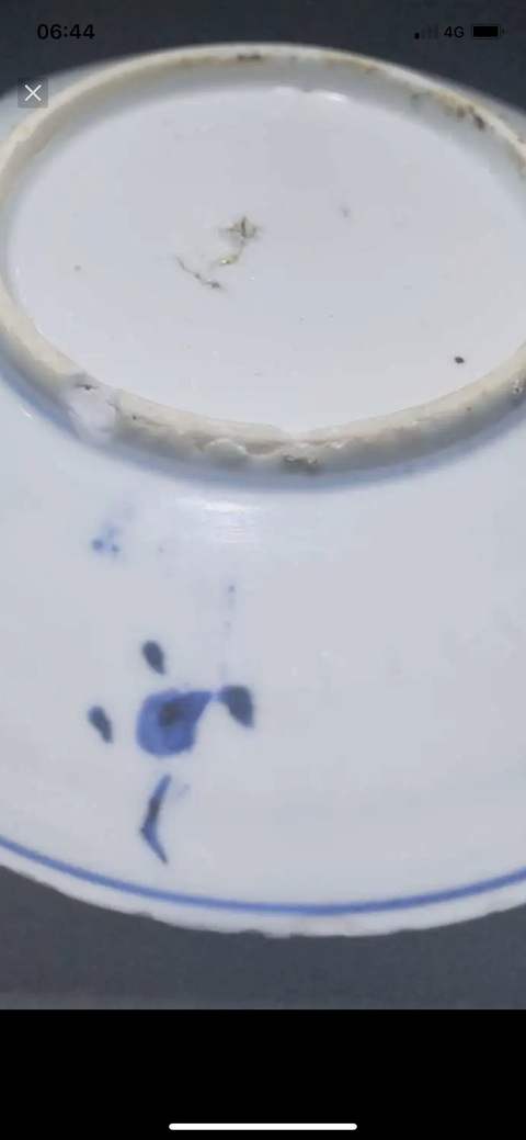 古玩陶瓷人物紋青花盤真品鑒賞圖