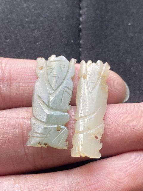 古玩玉器清代和田玉雕“壽星帽花”拍賣,當前價格199元
