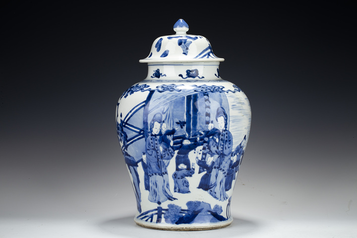 古玩陶瓷清康熙·青花四妃十六子紋將軍罐
真品鑒賞圖
