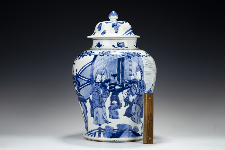 古玩陶瓷清康熙·青花四妃十六子紋將軍罐
真品鑒賞圖