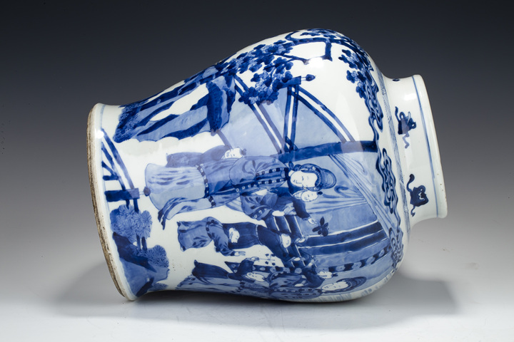 古玩陶瓷清康熙·青花四妃十六子紋將軍罐
真品鑒賞圖