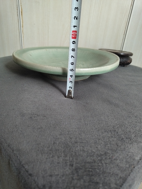 古玩陶瓷景德鎮仿龍泉壽字盤拍賣，當前價格2488元