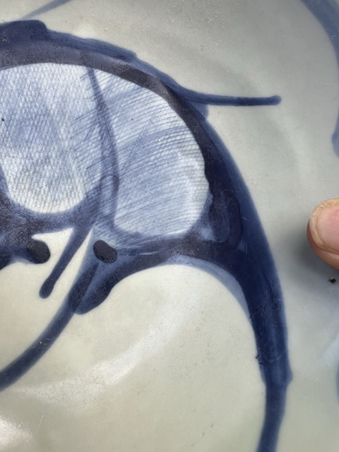 古玩陶瓷青花魚盤真品鑒賞圖