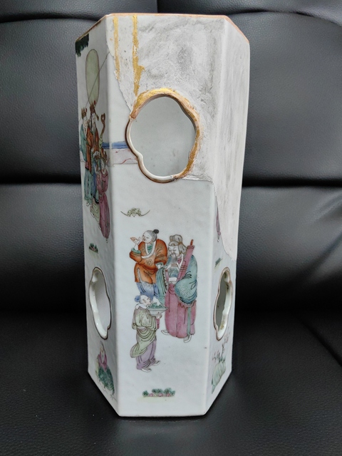 古玩陶瓷光緒粉彩帽筒拍賣(mài),當(dāng)前價(jià)格2600元