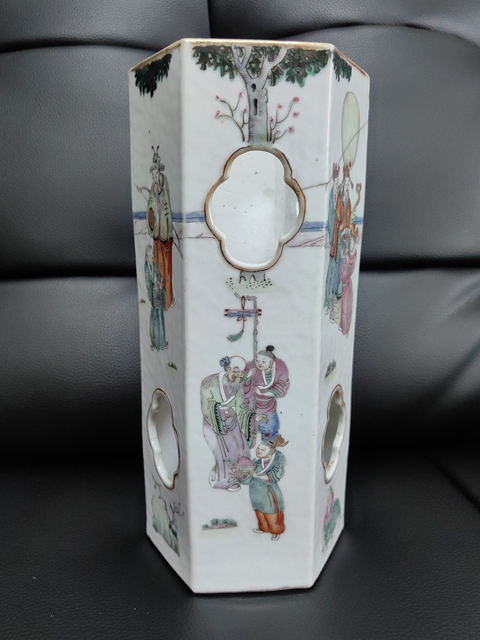 古玩陶瓷光緒粉彩帽筒拍賣(mài),當(dāng)前價(jià)格2600元