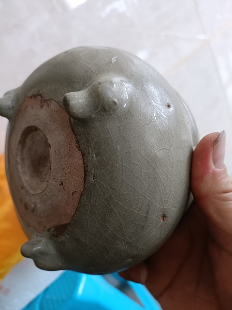 古玩陶瓷館藏級精品宋代五大名窯之一鈞窯天青釉香爐拍賣，當前價格19800元