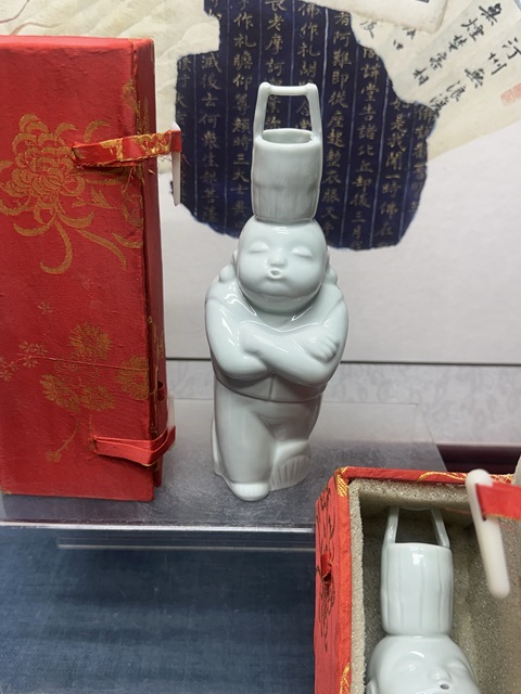 古玩陶瓷567精品影青小和尚一對拍賣，當前價格89元