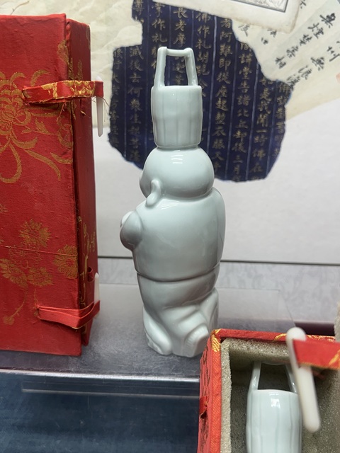 古玩陶瓷567精品影青小和尚一對拍賣，當前價格89元