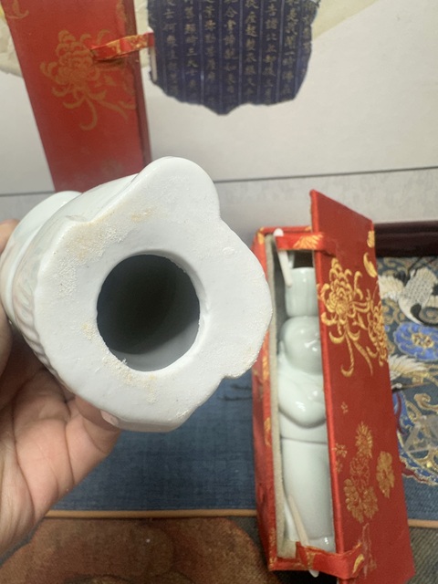古玩陶瓷567精品影青小和尚一對拍賣，當前價格89元