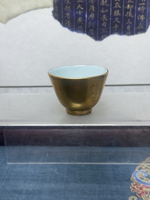 古玩陶瓷民國精品金地杯拍賣,當前價格569元