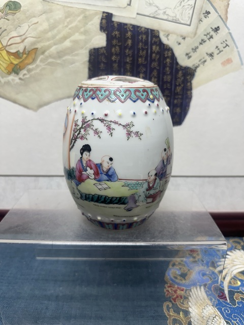 古玩陶瓷民國精品三娘教子圖粉彩蓋罐 澳大利亞所買拍賣,當前價格890元