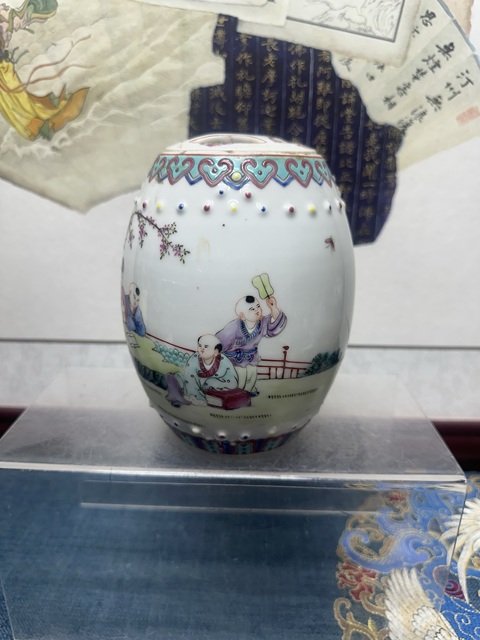 古玩陶瓷民國精品三娘教子圖粉彩蓋罐 澳大利亞所買拍賣,當前價格890元