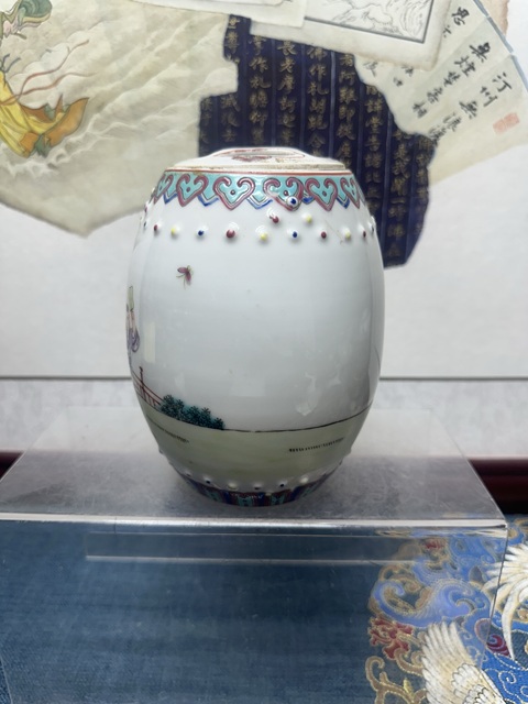 古玩陶瓷民國精品三娘教子圖粉彩蓋罐 澳大利亞所買拍賣,當前價格890元