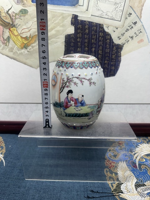 古玩陶瓷民國精品三娘教子圖粉彩蓋罐 澳大利亞所買拍賣,當前價格890元