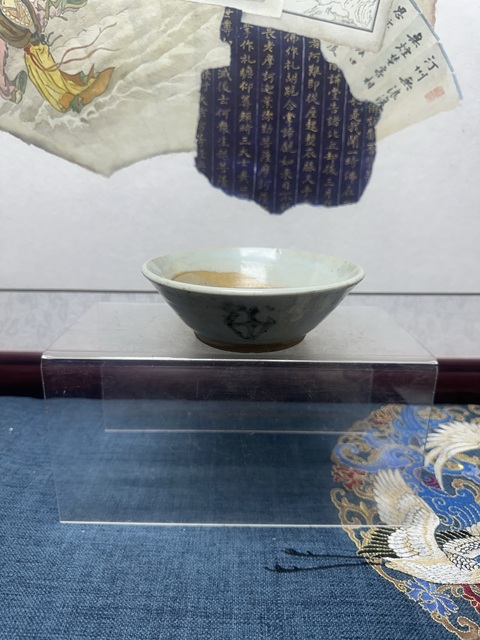 古玩陶瓷明晚期花卉青花碗拍賣,當前價格89元