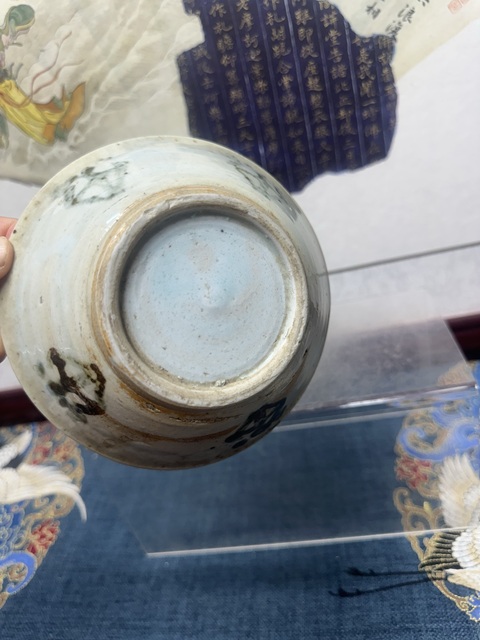古玩陶瓷明晚期花卉青花碗拍賣,當前價格89元