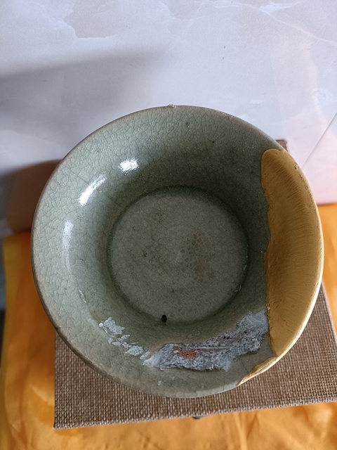 古玩陶瓷元代精品龍泉青瓷高足杯拍賣,當前價格598元