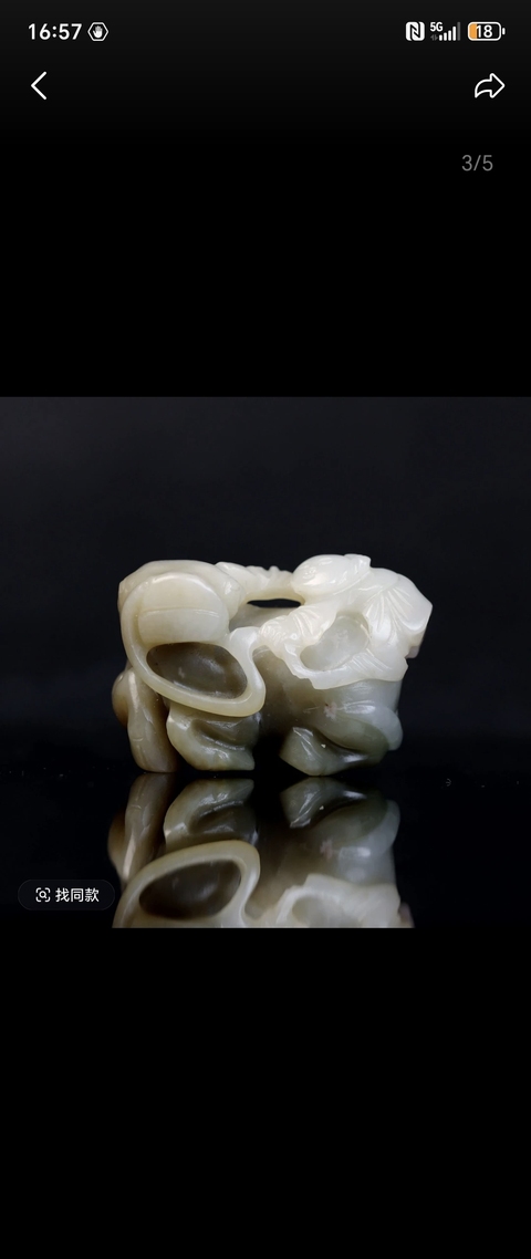 古玩玉器和田玉雕“童子牧牛”擺件真品鑒賞圖