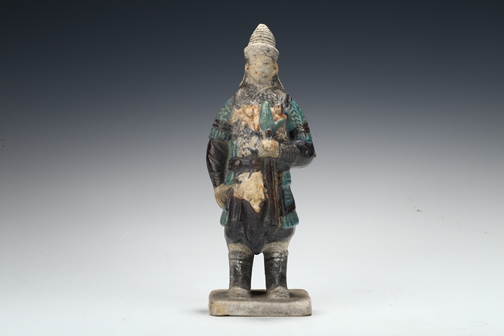 古玩陶瓷明代·三彩武士俑拍賣,當前價格1888元