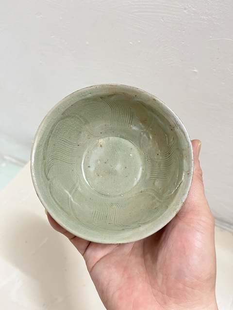 古玩陶瓷宋,龍泉窯茶盞拍賣,當前價格2888元