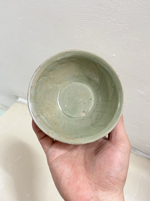 古玩陶瓷宋,龍泉窯茶盞拍賣,當前價格2888元