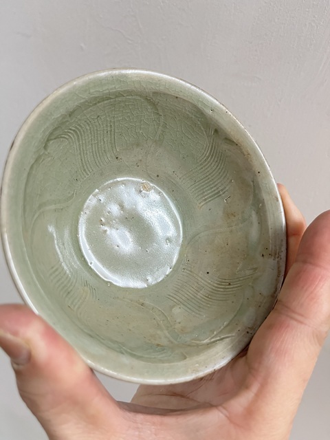 古玩陶瓷宋,龍泉窯茶盞拍賣,當前價格2888元