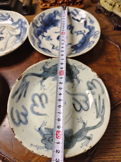 古玩陶瓷青花龍鳳紋盤，平臺不允許估價真品鑒賞圖