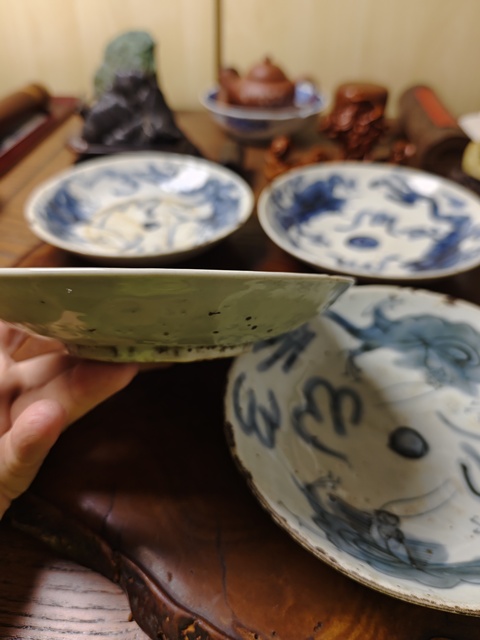古玩陶瓷青花龍鳳紋盤，平臺不允許估價真品鑒賞圖