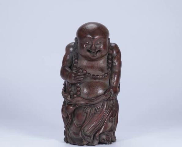 古玩雜項竹雕彌勒佛真品鑒賞圖
