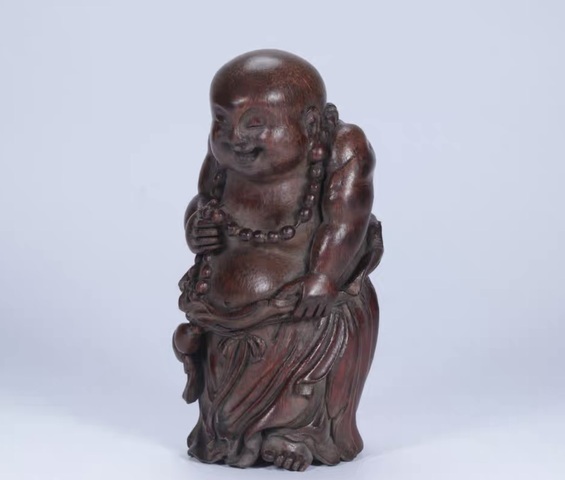 古玩雜項竹雕彌勒佛真品鑒賞圖