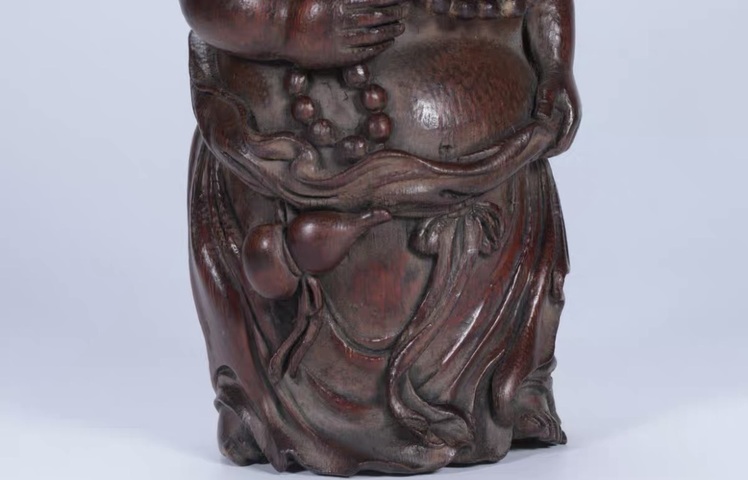 古玩雜項竹雕彌勒佛真品鑒賞圖