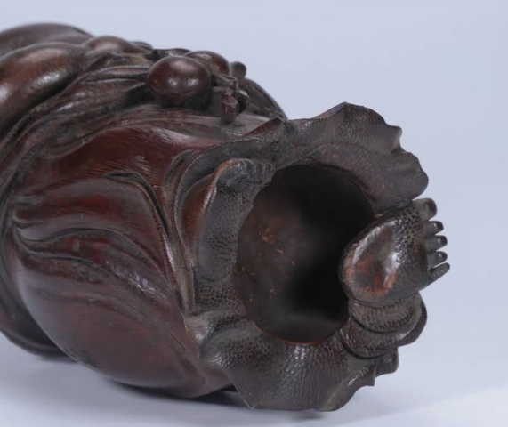 古玩雜項竹雕彌勒佛真品鑒賞圖