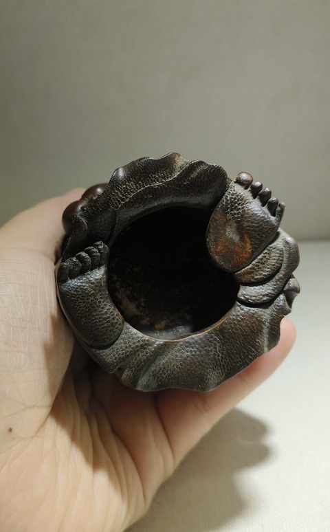 古玩雜項竹雕彌勒佛真品鑒賞圖