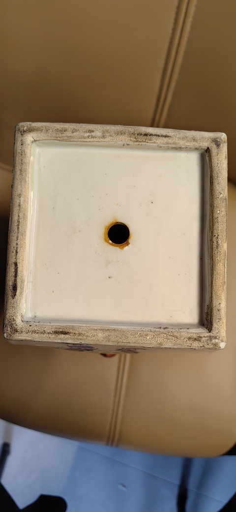 古玩陶瓷道光細路粉彩無雙譜四方瓶真品鑒賞圖