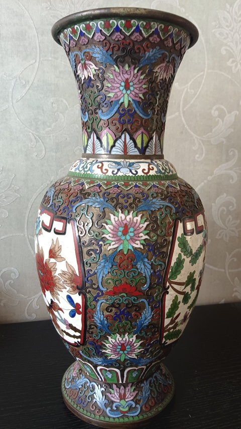 古玩陶瓷花鳥紋瓶真品鑒賞圖