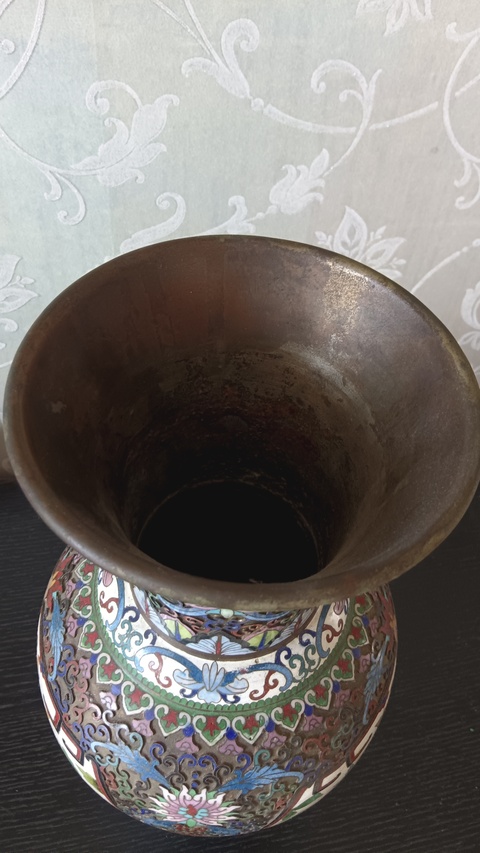 古玩陶瓷花鳥紋瓶真品鑒賞圖