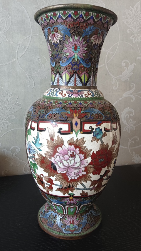 古玩陶瓷花鳥紋瓶真品鑒賞圖