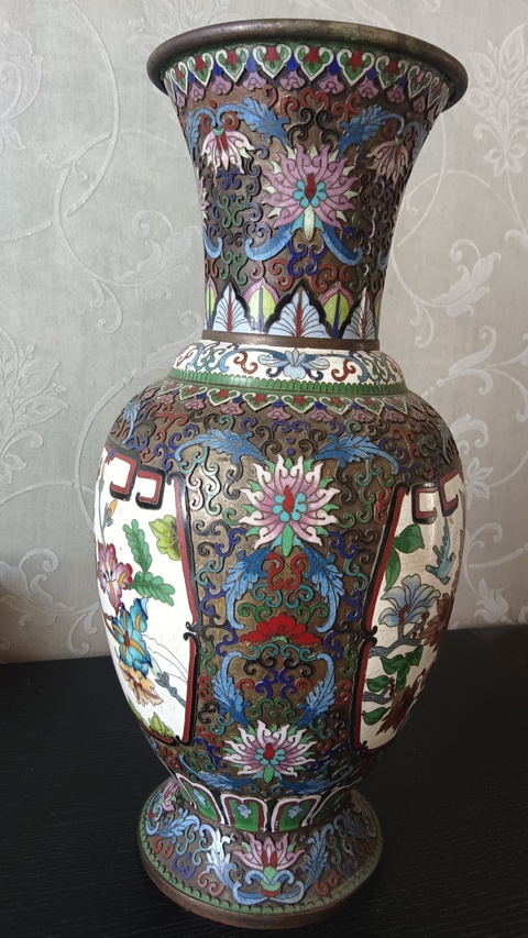 古玩陶瓷花鳥紋瓶真品鑒賞圖