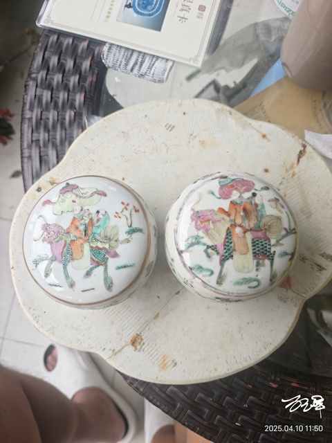 古玩陶瓷清末民初花鳥詩(shī)文初淺絳彩蓋罐拍賣,當(dāng)前價(jià)格588元